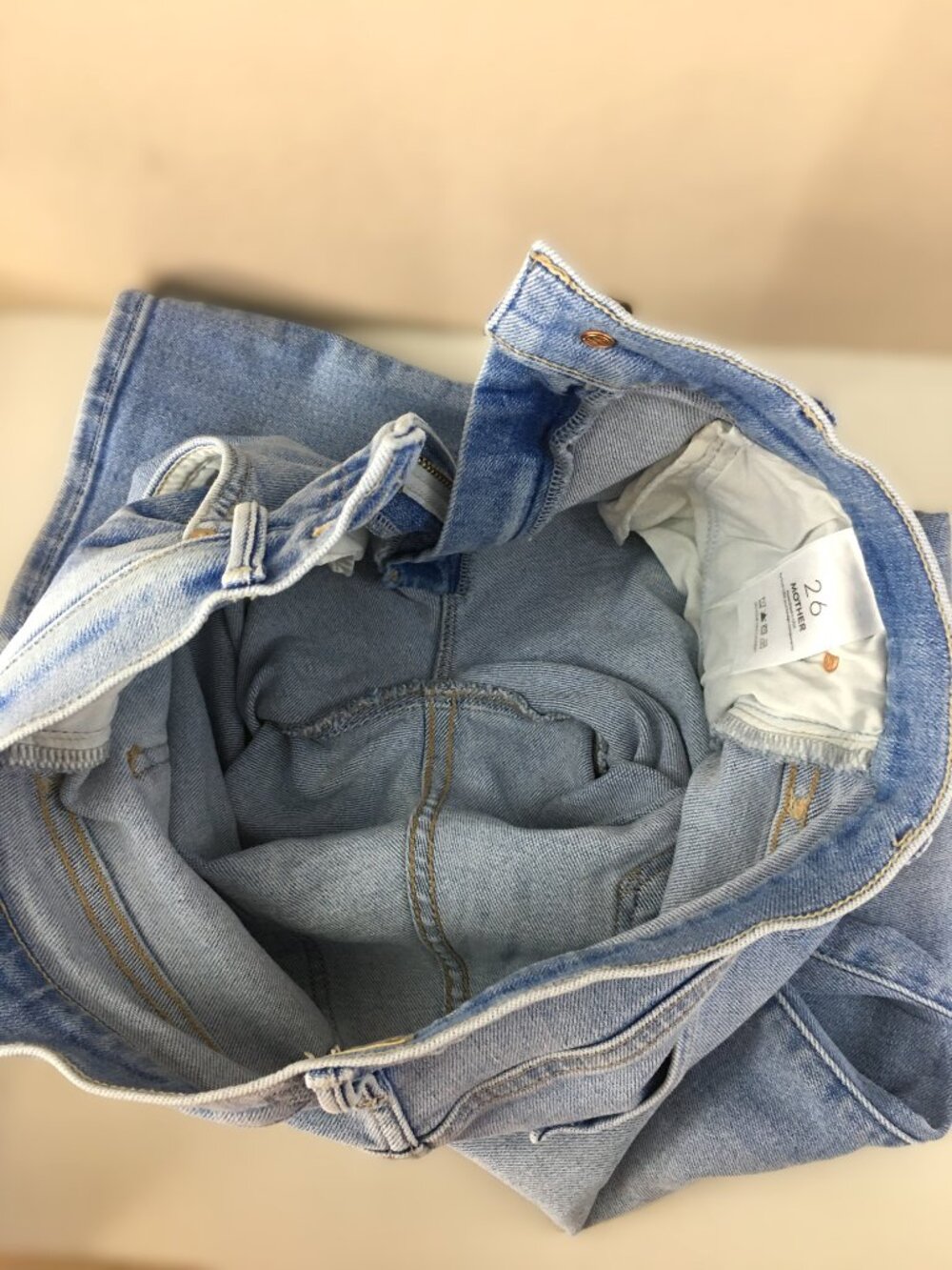 MOTHER "The Kick It" High Waist Straight Leg Jeans - size 26 - "Your Turn" wash - Picture 11 of 16